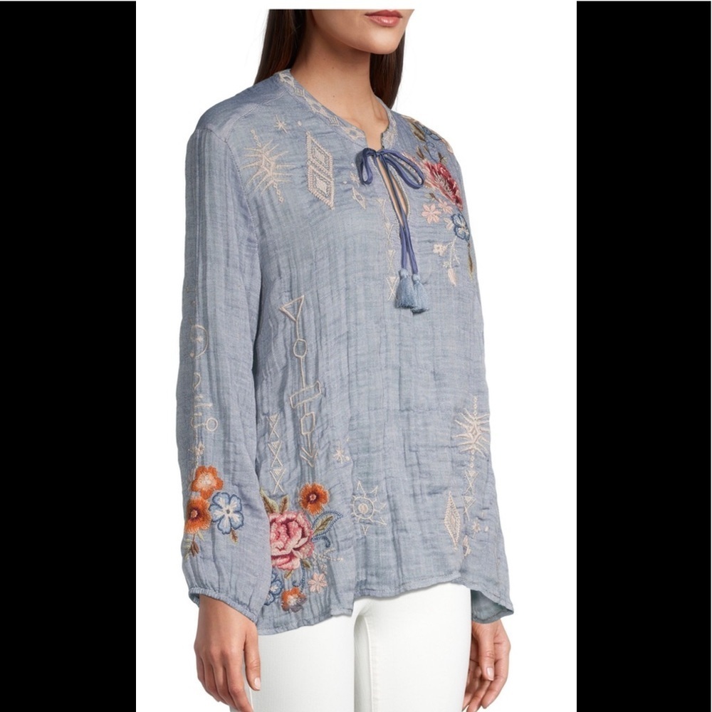 🔥🔥🔥 Clearance Sale JOHNNY WAS BLOUSE LARGE Reduced Buy Now & Save - Picture 7 of 14